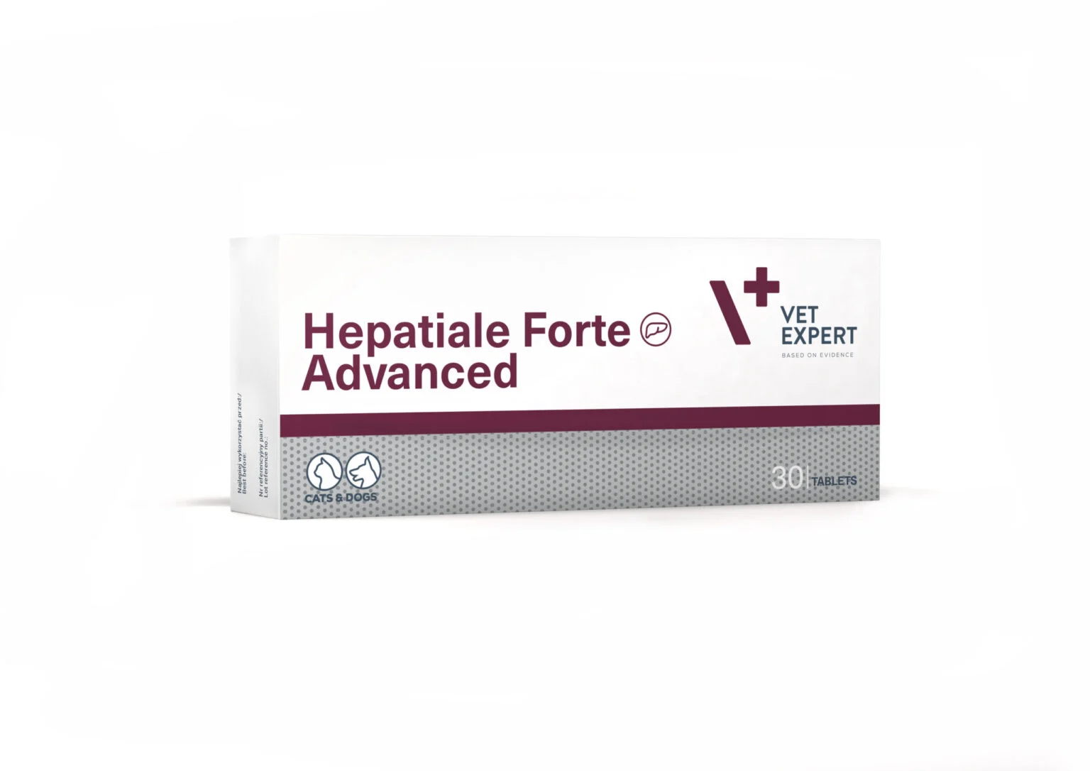 VetExpert Hepatiale Forte Advanced مکملی برای محافظت و بازسازی کبد سگ و گربه؛ حاوی فسفولیپید، سیلیمارین، بتائین و گلوتامین.
