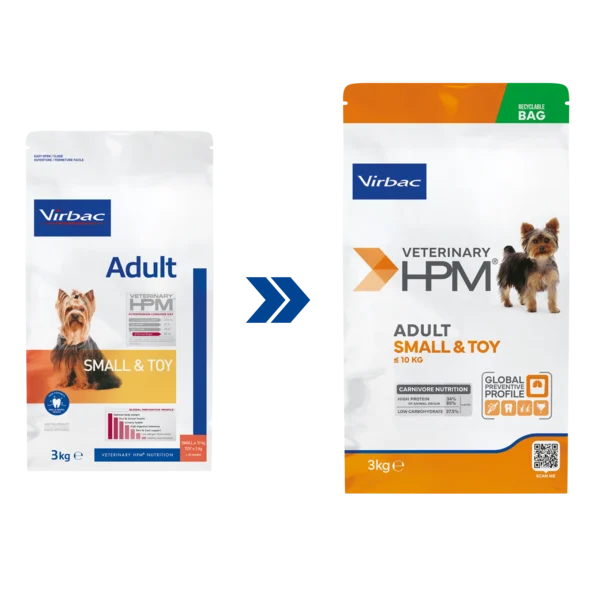 غذای سگ نژاد کوچک، غذای خشک سگ بالغ، Virbac Small & Toy، غذای سگ برای دندان، غذای سگ ضد پلاک، VETERINARY HPM، غذای سگ کوچک، غذای دندان سگ، بهترین غذای سگ بالغ، غذای سگ سالم