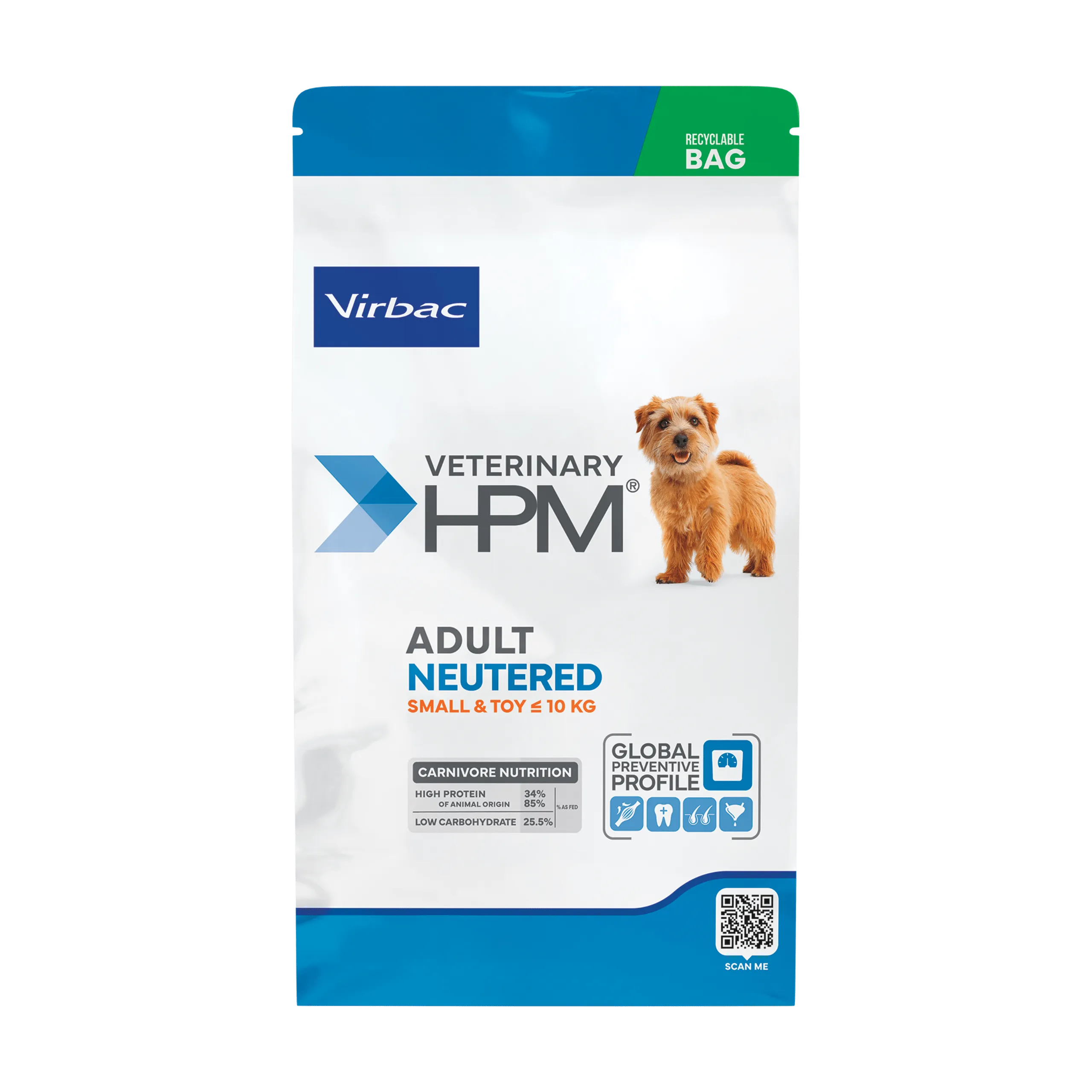 غذای خشک ویربک (Virbac) Veterinary HPM مخصوص سگ‌های عقیم نژاد کوچک و مینی | Adult Neutered Small & Toy