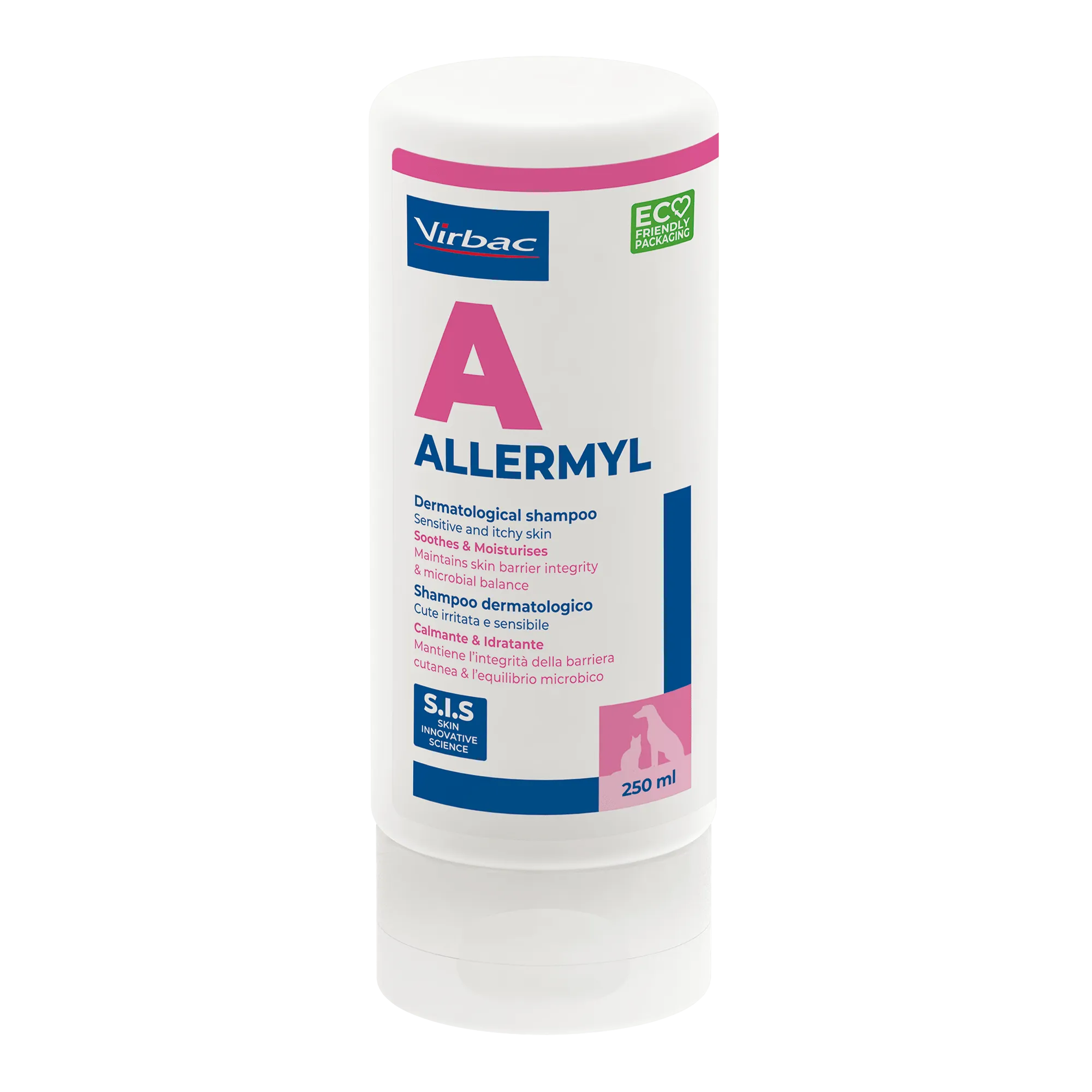 شامپو Allermyl®: تسکین ۹۰٪ خارش سگ و گربه + ۳ فناوری منحصربه‌فرد پوستی